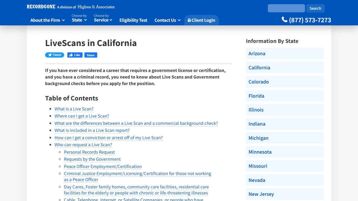 California LiveScan Information | Get Your Criminal Record