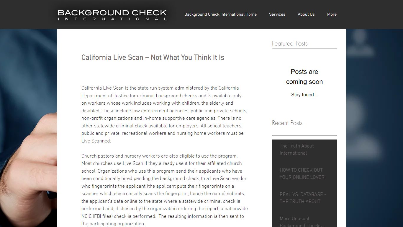 California Live Scan – Not What You Think It Is - bcint